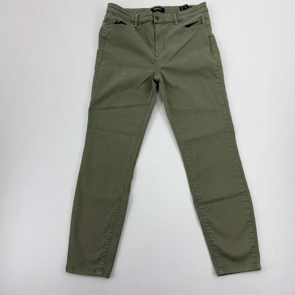 Buffalo David Bitton Havana Ankle Skinny Pants Olive Green High Rise Womens 8/29